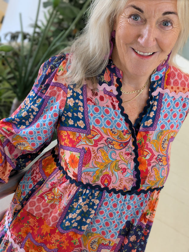 Patchwork Short Dress