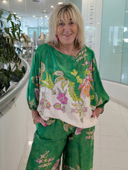 La Lisa Silk Top and Pant Set
