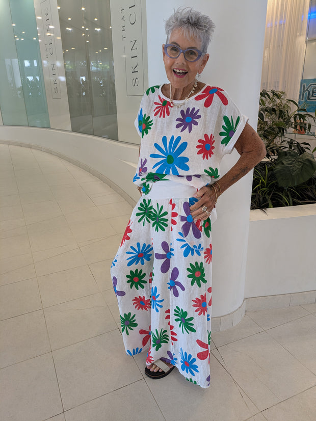 Rainbow Daisy Pants