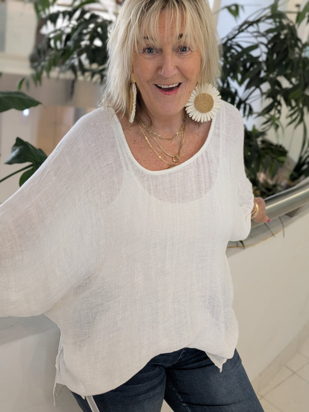 Bella Linen Weave Top