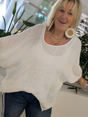 Bella Linen Weave Top