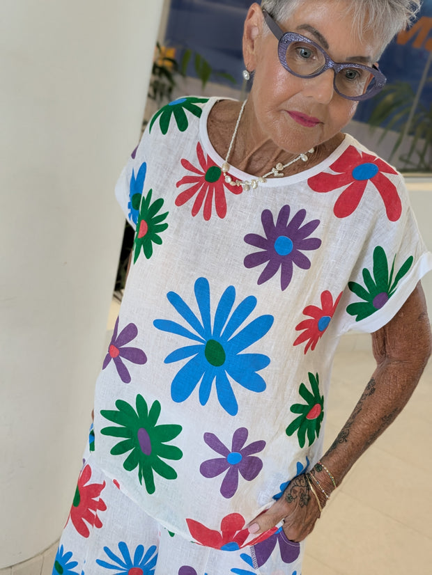 Rainbow Daisy Top