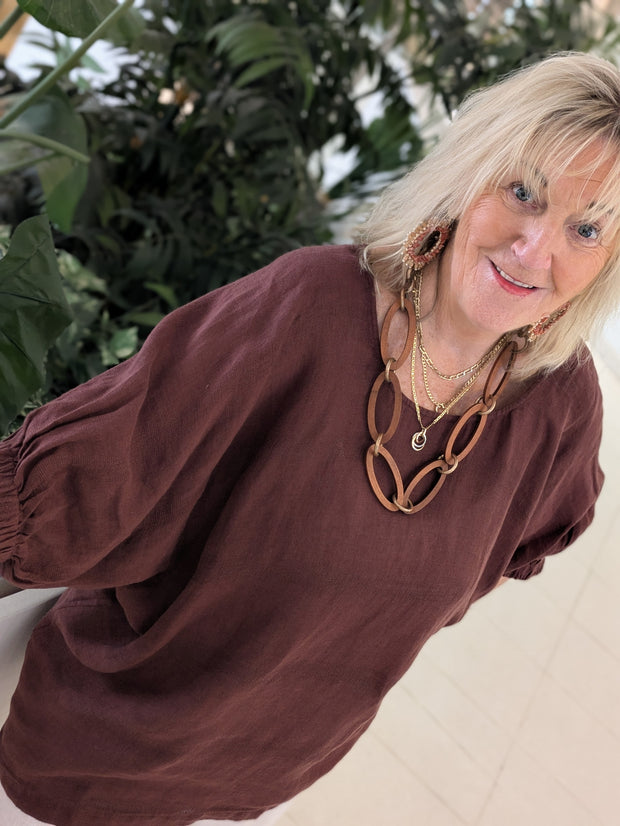 Bella Linen Weave Top