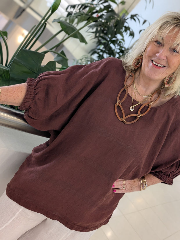 Bella Linen Weave Top