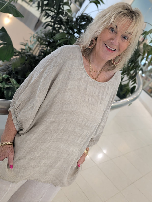 Bella Linen Weave Top