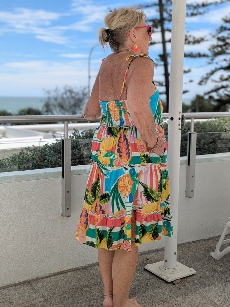 Tutti Fruity Short Strappy Dress