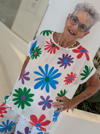 Rainbow Daisy Top
