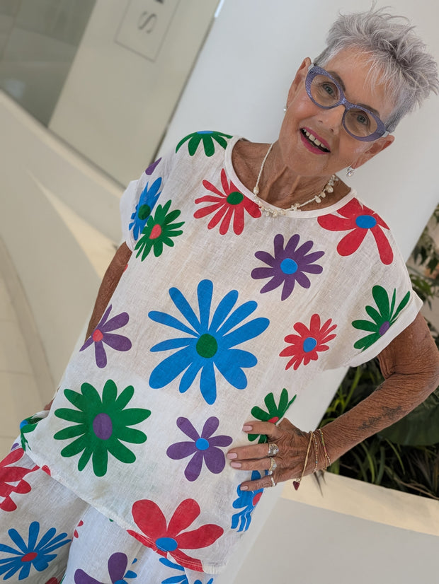 Rainbow Daisy Top