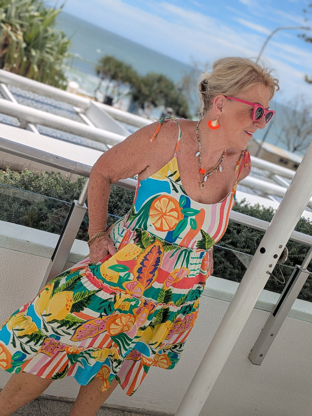Tutti Fruity Short Strappy Dress