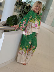 La Lisa Silk Top and Pant Set