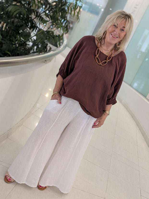 Bella Linen Weave Top