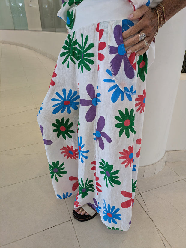Rainbow Daisy Pants